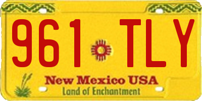 NM license plate 961TLY