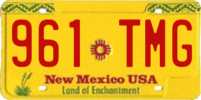 NM license plate 961TMG