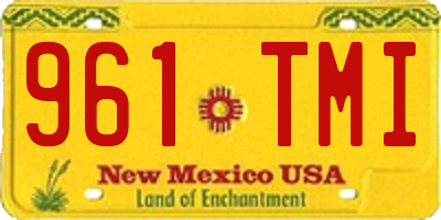 NM license plate 961TMI