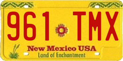 NM license plate 961TMX