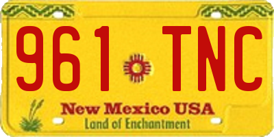 NM license plate 961TNC