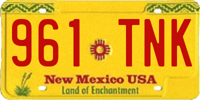 NM license plate 961TNK