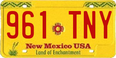 NM license plate 961TNY