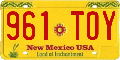 NM license plate 961TOY