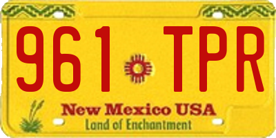 NM license plate 961TPR