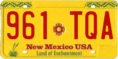 NM license plate 961TQA