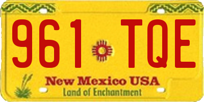NM license plate 961TQE