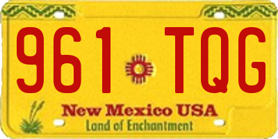 NM license plate 961TQG