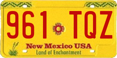 NM license plate 961TQZ