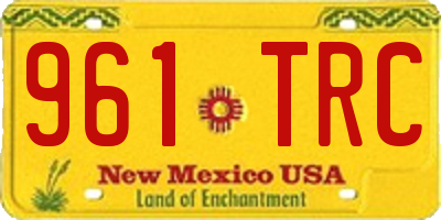 NM license plate 961TRC