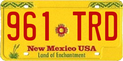 NM license plate 961TRD