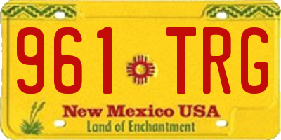 NM license plate 961TRG
