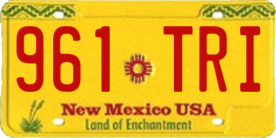 NM license plate 961TRI