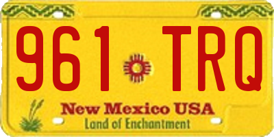 NM license plate 961TRQ