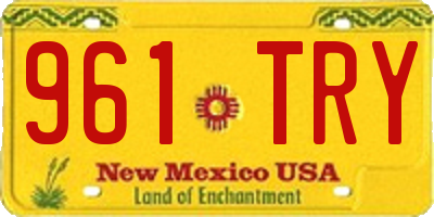 NM license plate 961TRY