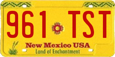 NM license plate 961TST