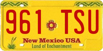NM license plate 961TSU