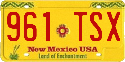 NM license plate 961TSX