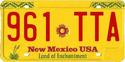 NM license plate 961TTA