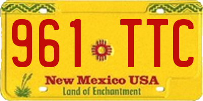 NM license plate 961TTC