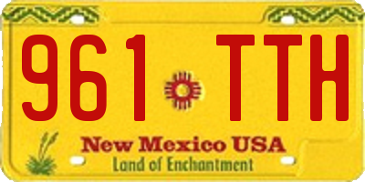 NM license plate 961TTH