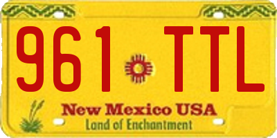 NM license plate 961TTL