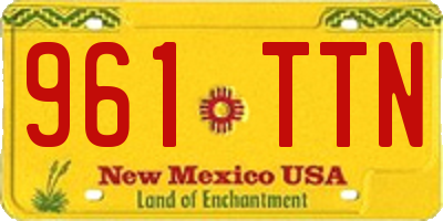 NM license plate 961TTN
