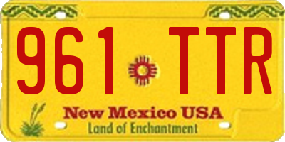 NM license plate 961TTR