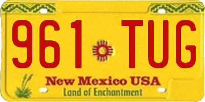 NM license plate 961TUG