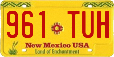 NM license plate 961TUH