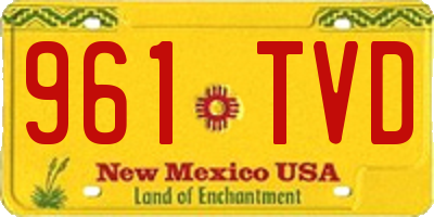NM license plate 961TVD
