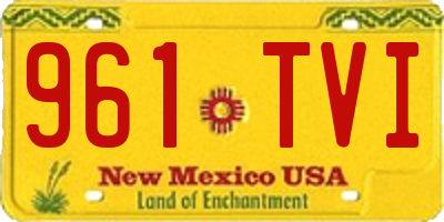 NM license plate 961TVI