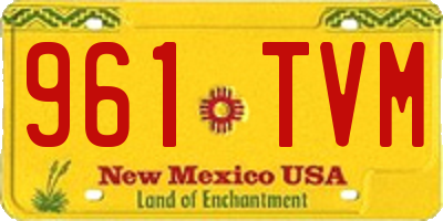 NM license plate 961TVM