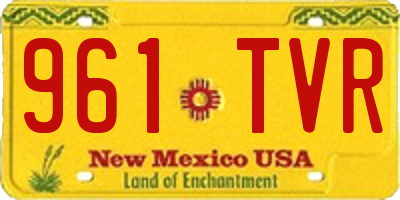 NM license plate 961TVR