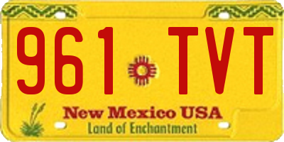 NM license plate 961TVT