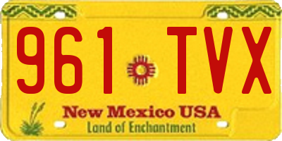 NM license plate 961TVX