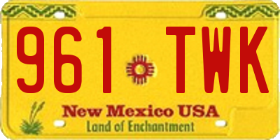 NM license plate 961TWK