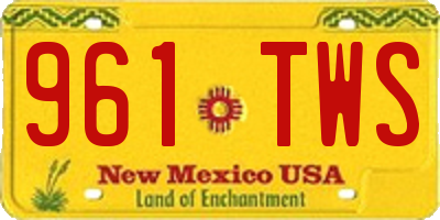 NM license plate 961TWS