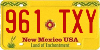 NM license plate 961TXY