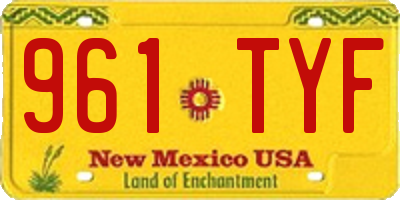 NM license plate 961TYF