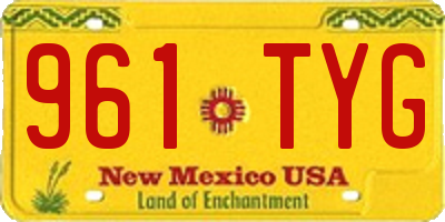 NM license plate 961TYG