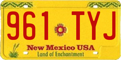 NM license plate 961TYJ