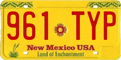 NM license plate 961TYP