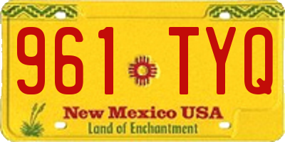 NM license plate 961TYQ