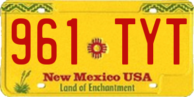 NM license plate 961TYT