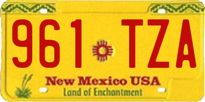 NM license plate 961TZA