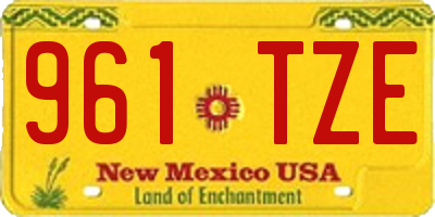 NM license plate 961TZE