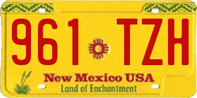 NM license plate 961TZH