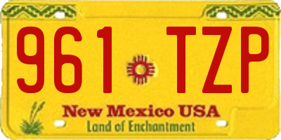 NM license plate 961TZP