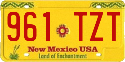 NM license plate 961TZT